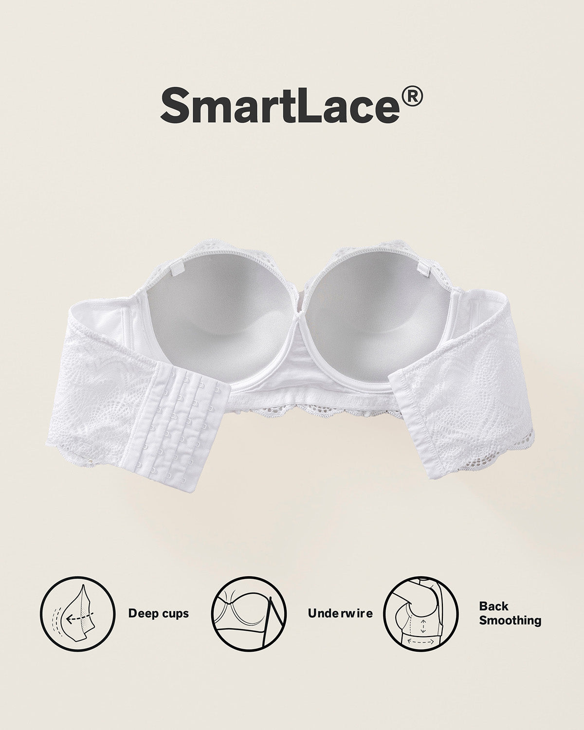 Convertible balconette lace push up bra#color_000-white