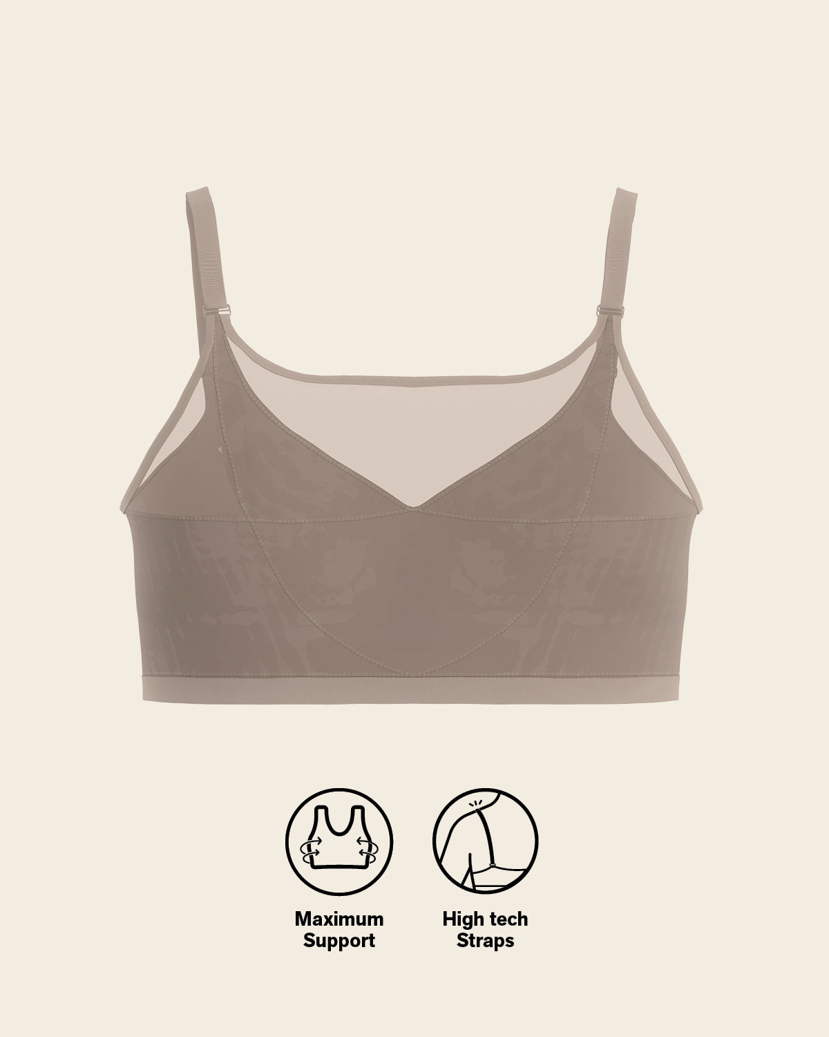Comfortable posture corrector bra with contour cups - multi/benefit#color_802-nude