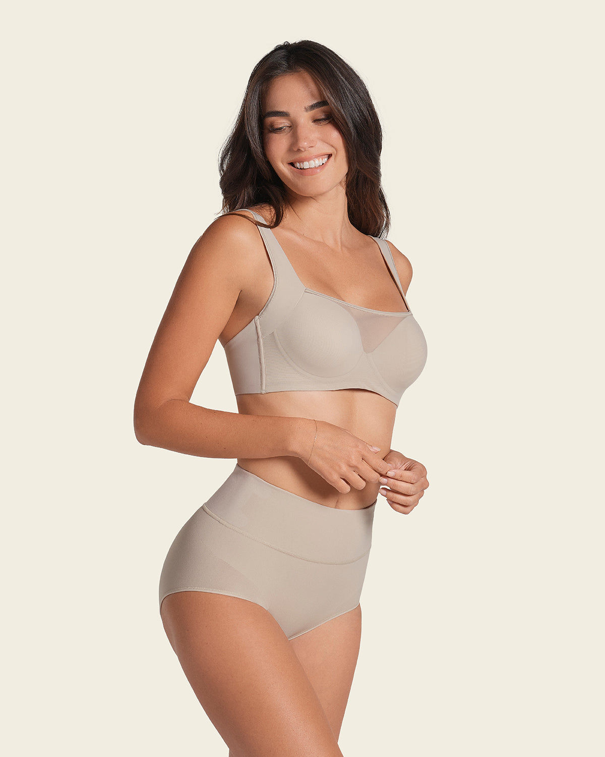 Mesh front contouring bra#color_802-nude