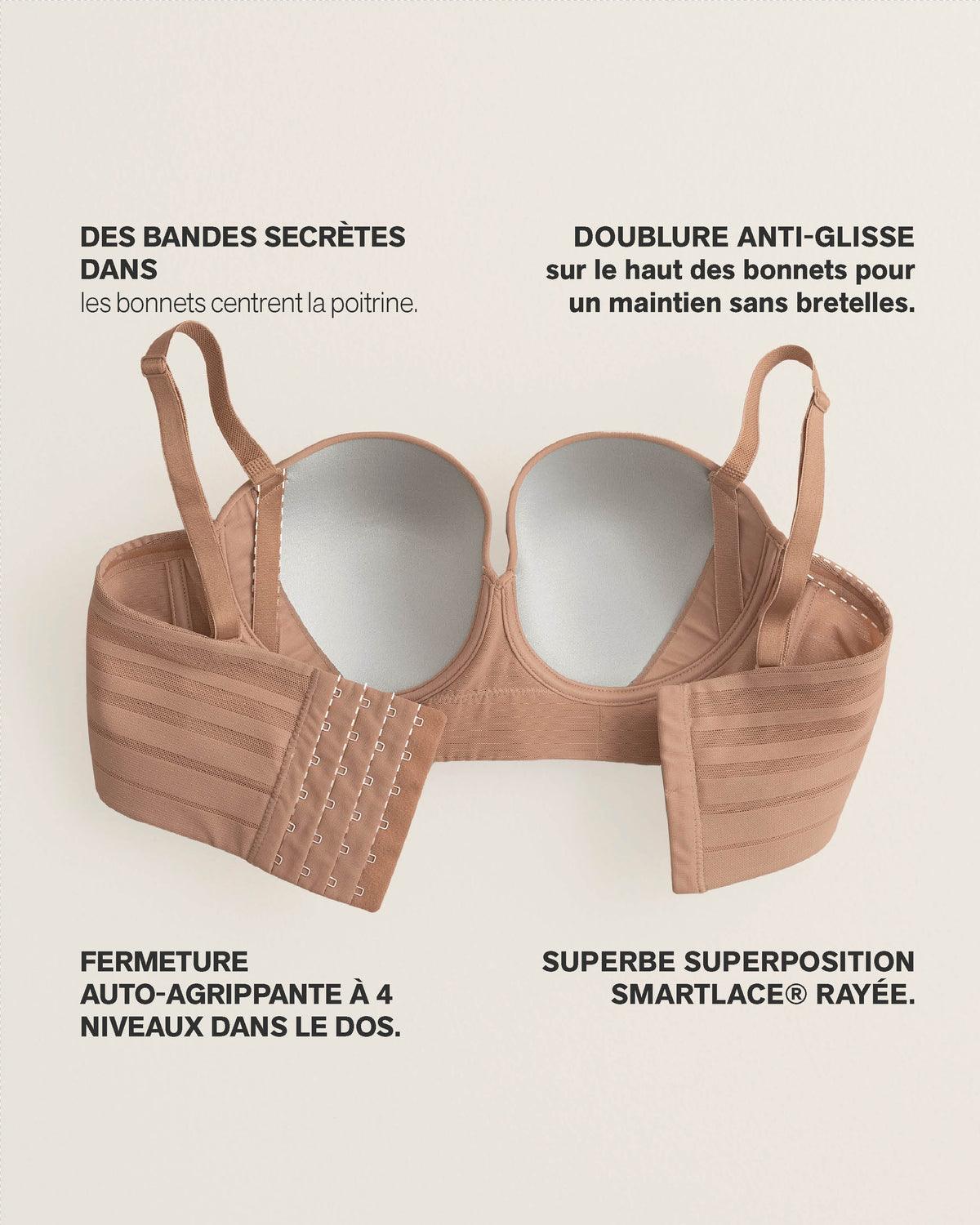 Splendid strapless bra with underwire#color_857-brown