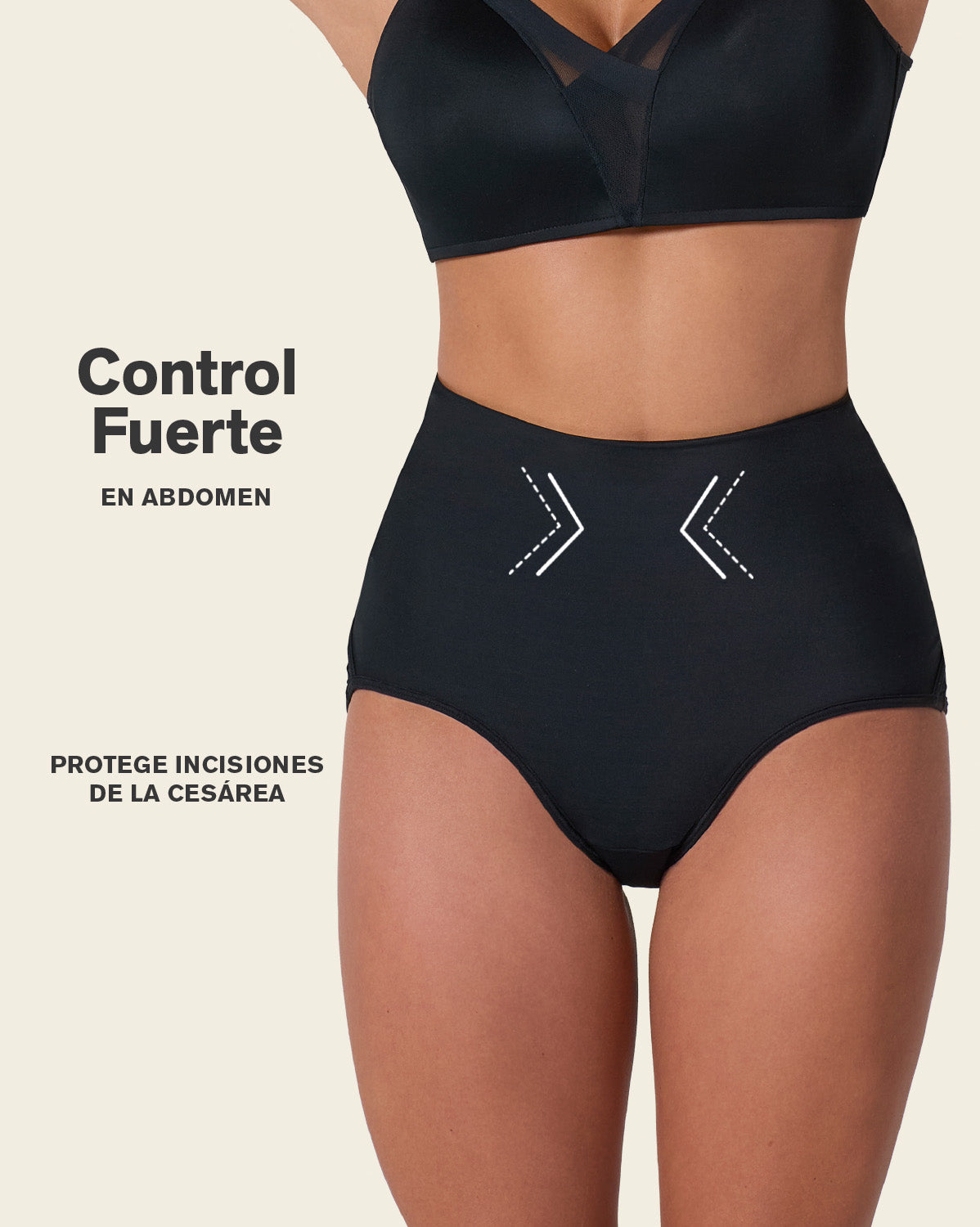 Firm compression postpartum panty with adjustable belly wrap#color_700-black