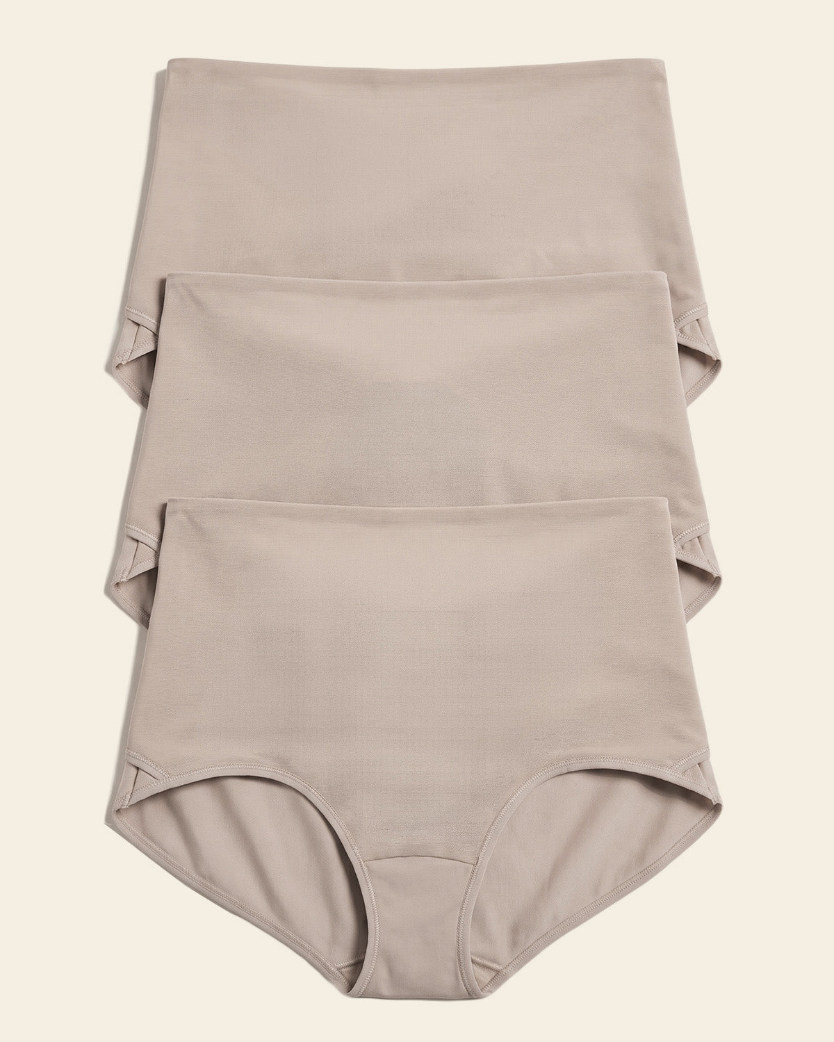 Firm compression postpartum panty with adjustable belly wrap#color_802-nude