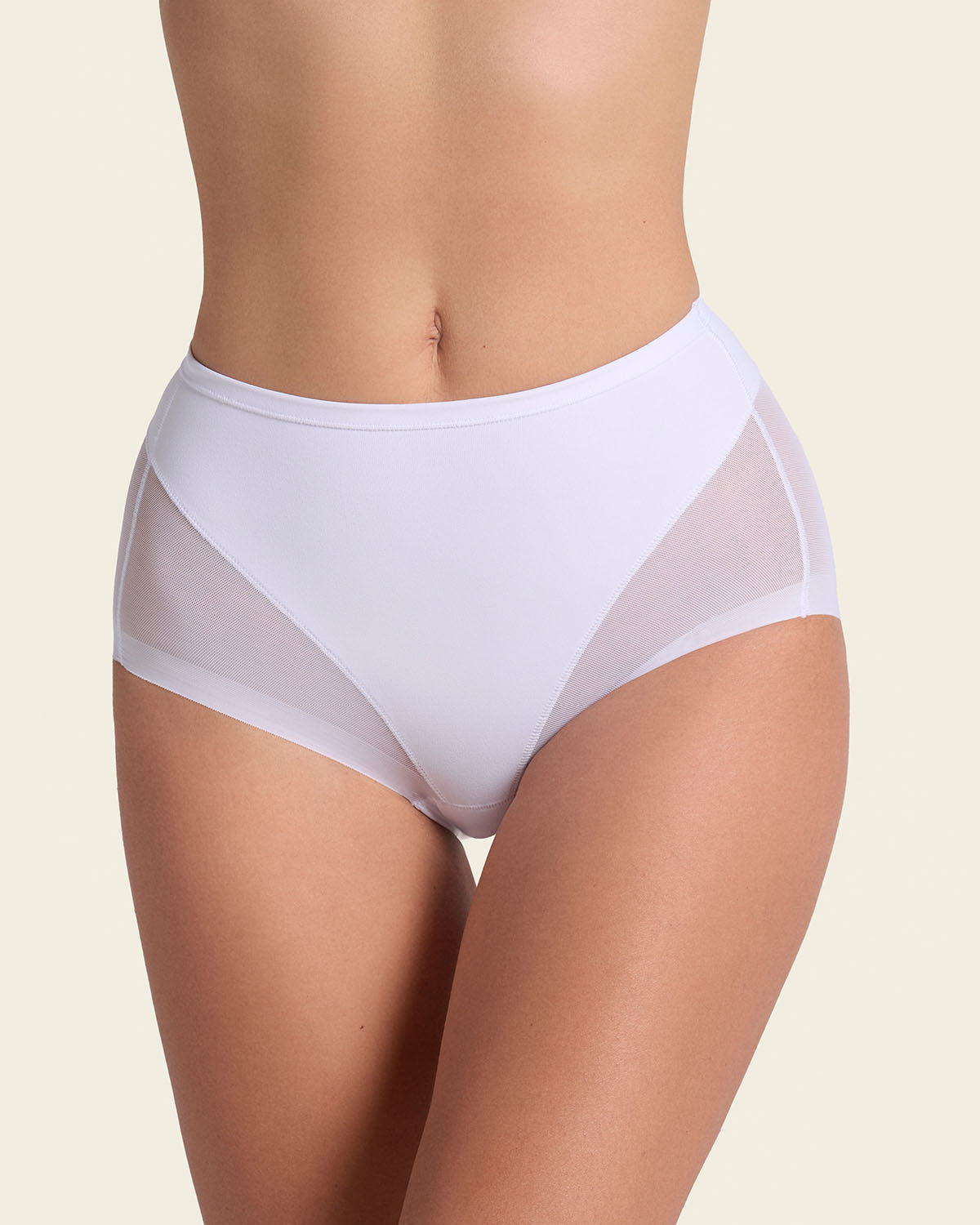 Truly undetectable comfy shaper panty#color_000-white