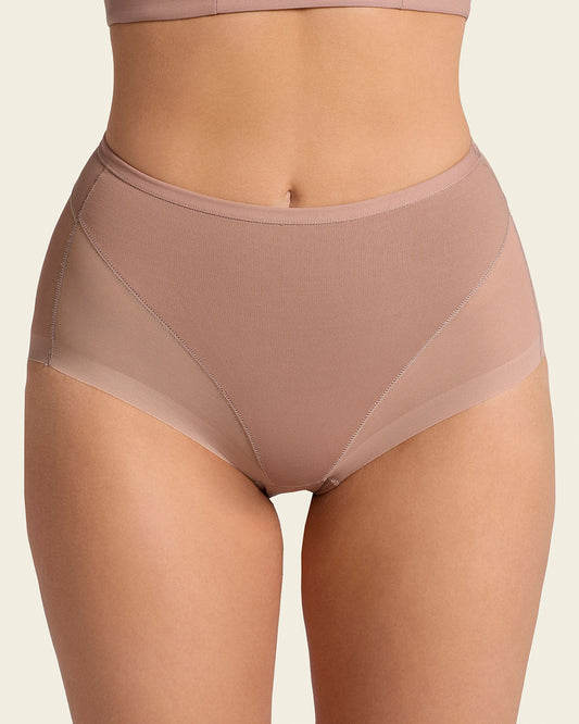Truly undetectable comfy shaper panty#color_857-brown