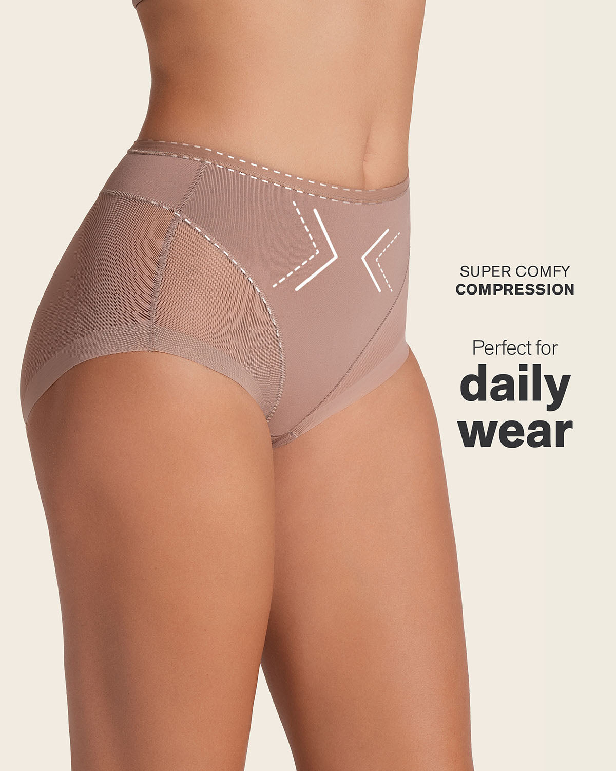 Truly undetectable comfy shaper panty#color_857-brown