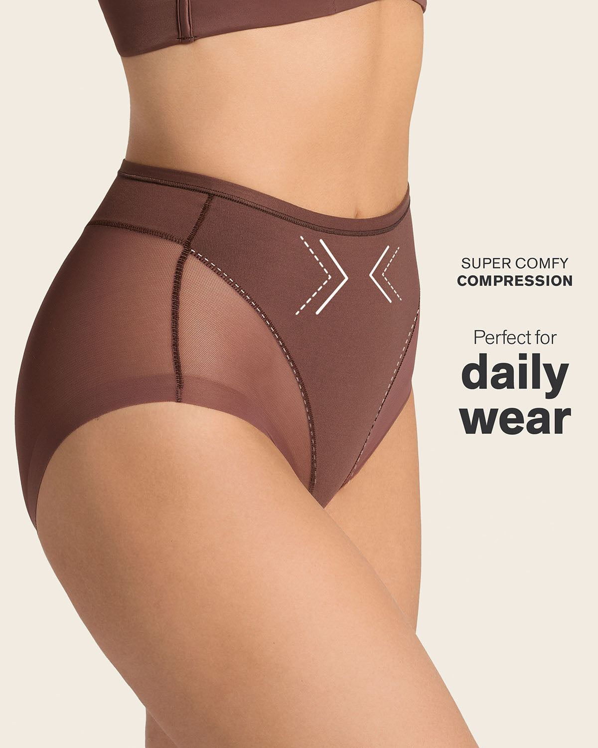 Truly Undetectable Comfy Shaper Panty#color_875-dark-brown