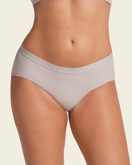 Semi low-rise smooth hiphugger panty#color_802-nude