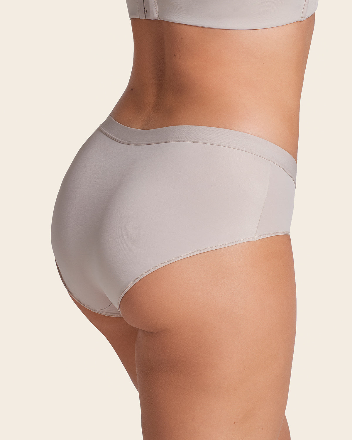 Semi low-rise smooth hiphugger panty#color_802-nude