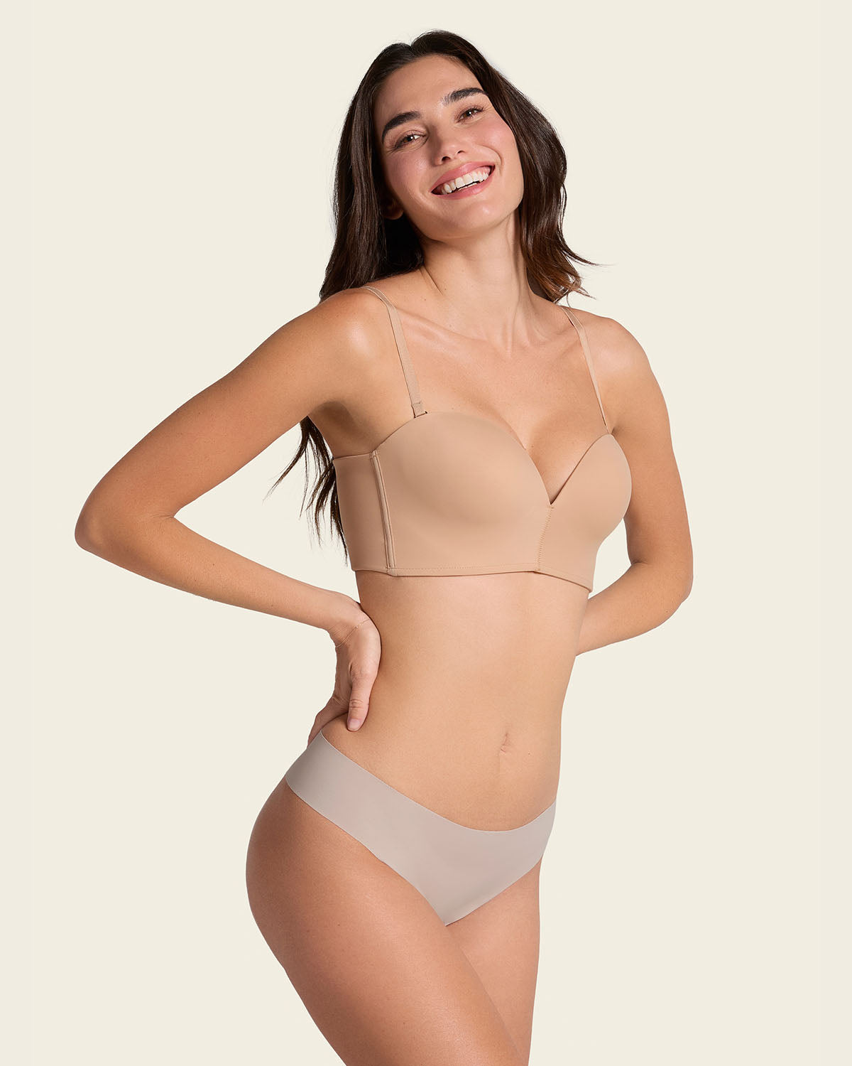 No ride-up seamless thong panty#color_802-nude