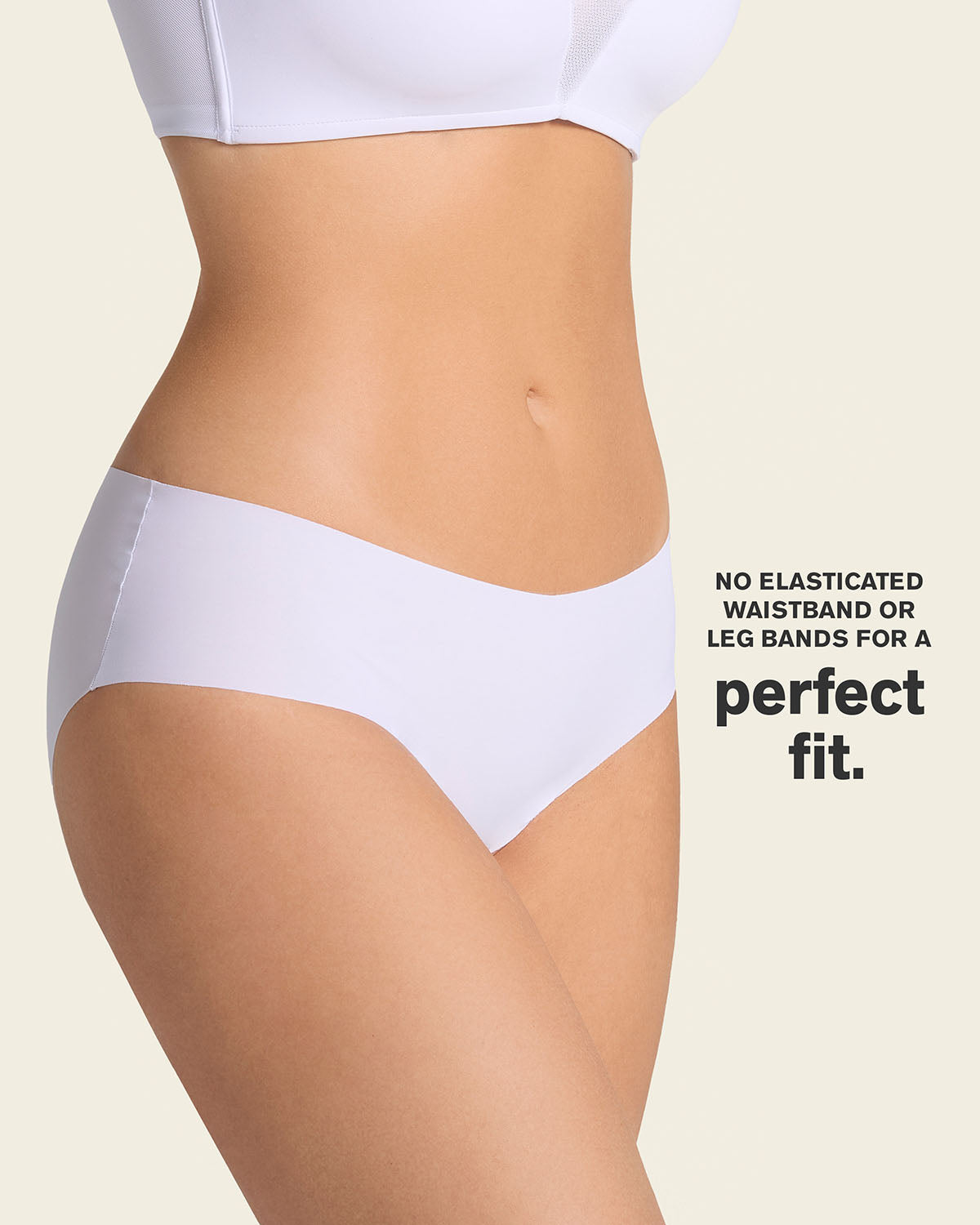 No ride-up seamless hiphugger panty#color_000-white