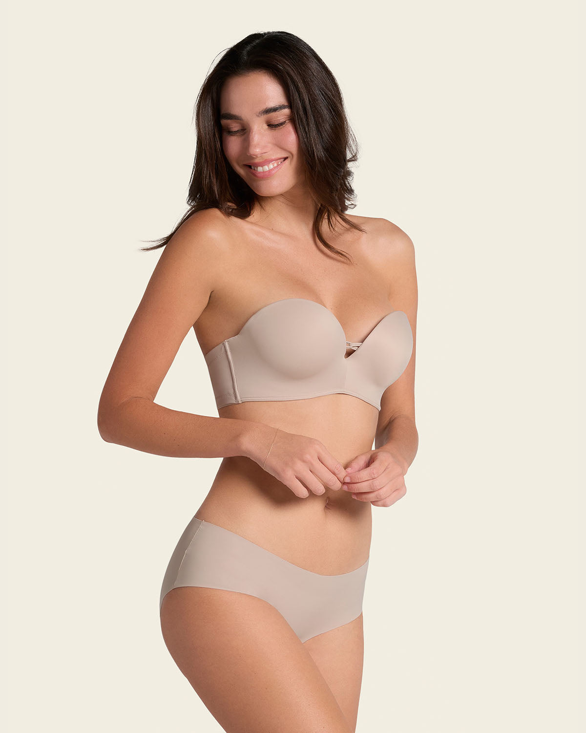 No ride-up seamless hiphugger panty#color_802-nude