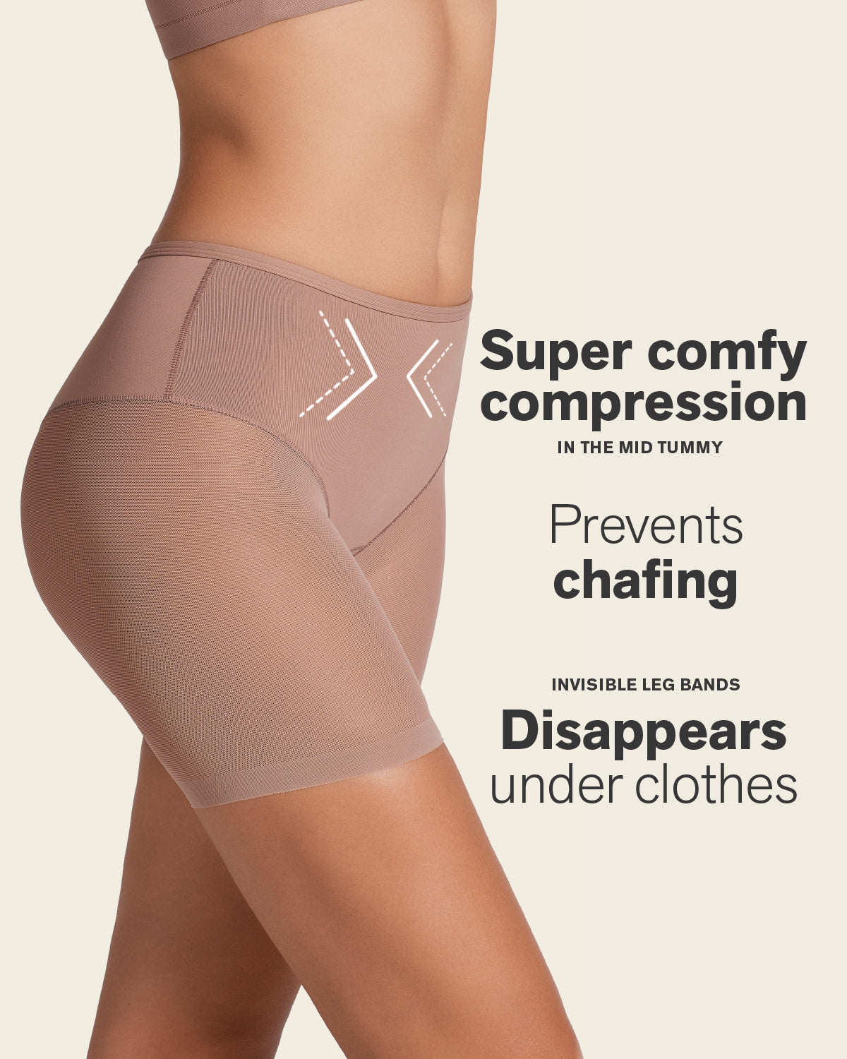Truly undetectable sheer shaper short#color_s01-black-brown
