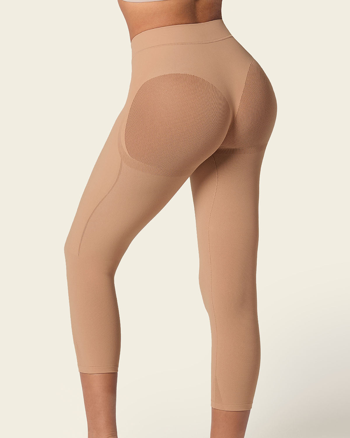 Invisible high-waisted capri shaper#color_087-natural
