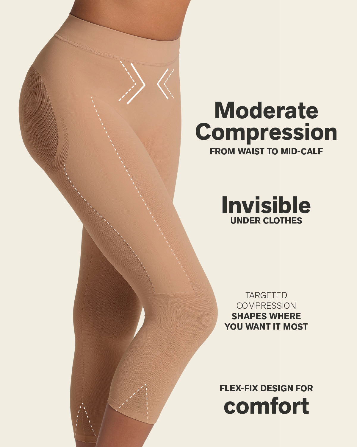 Invisible high-waisted capri shaper#color_087-natural