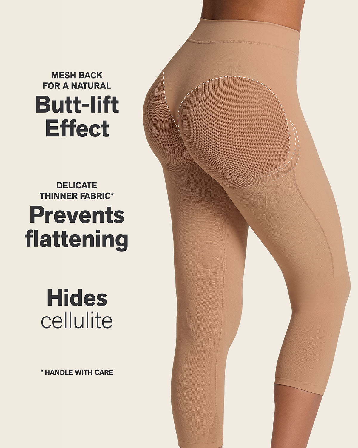 Invisible high-waisted capri shaper#color_087-natural