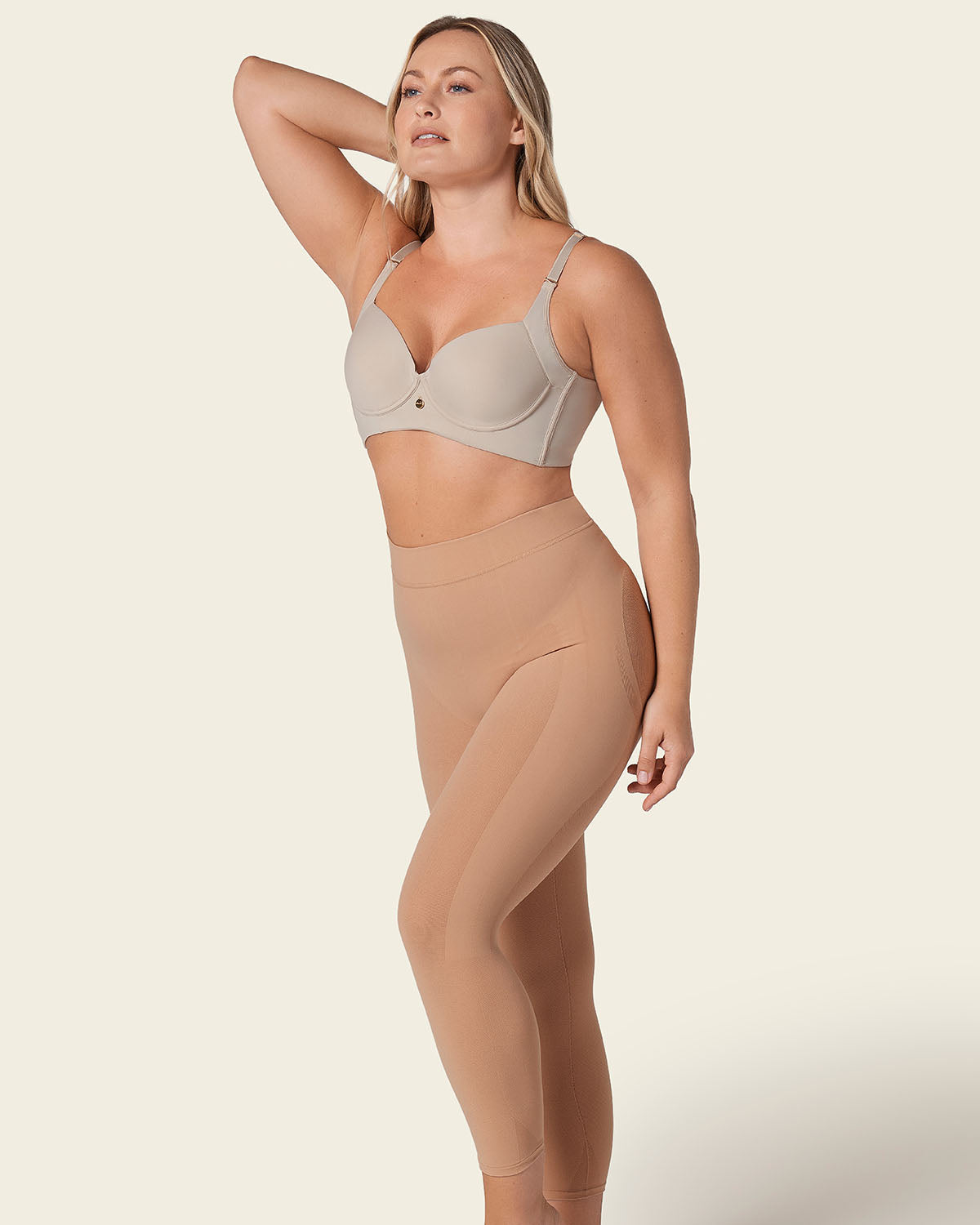 Invisible high-waisted capri shaper#color_087-natural
