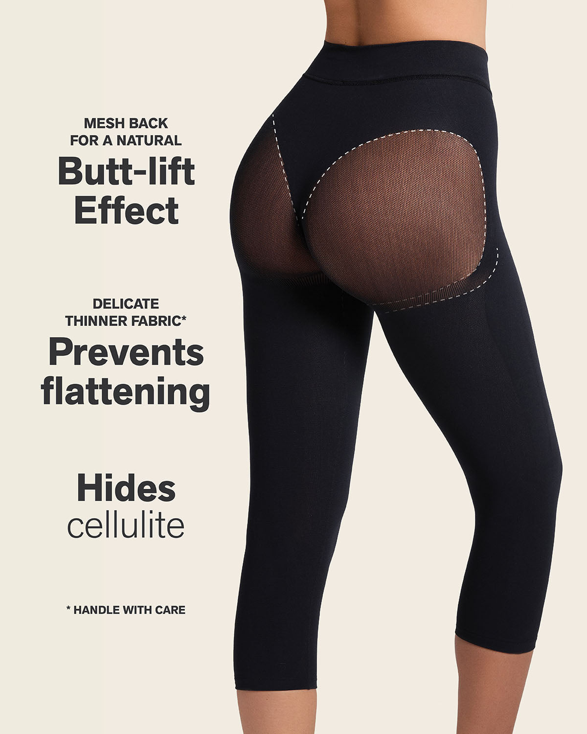 Invisible high-waisted capri shaper#color_700-black
