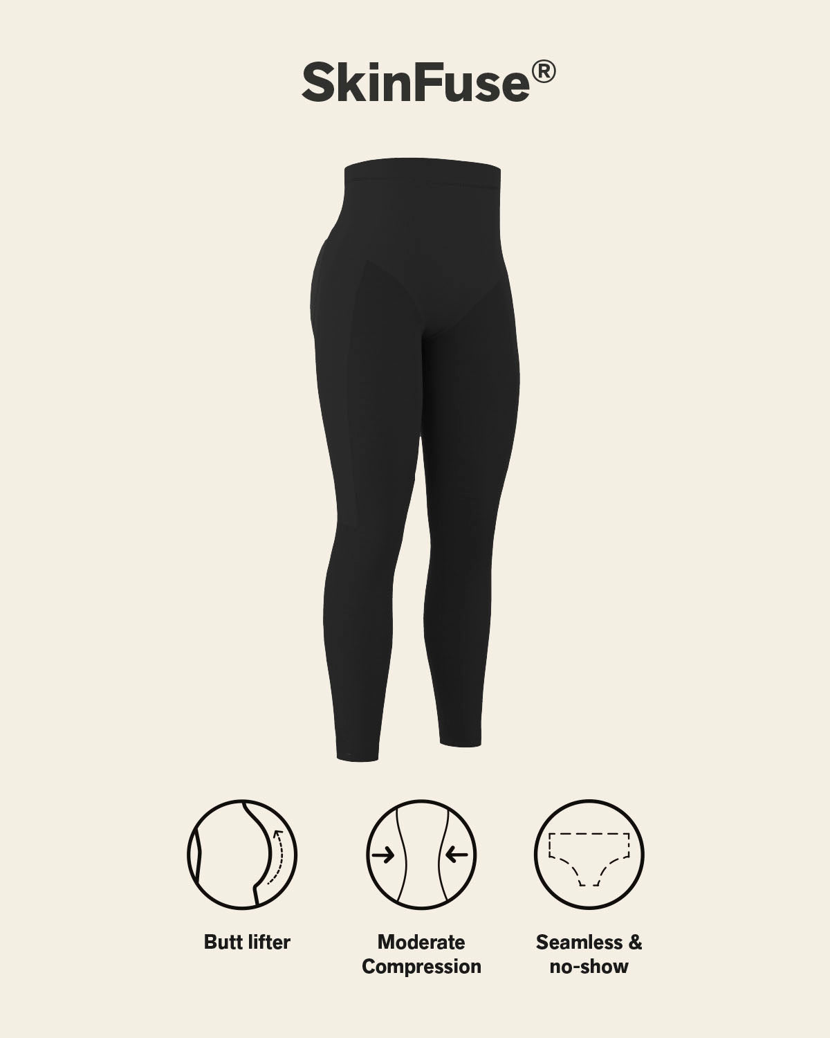 Invisible high-waisted capri shaper#color_700-black