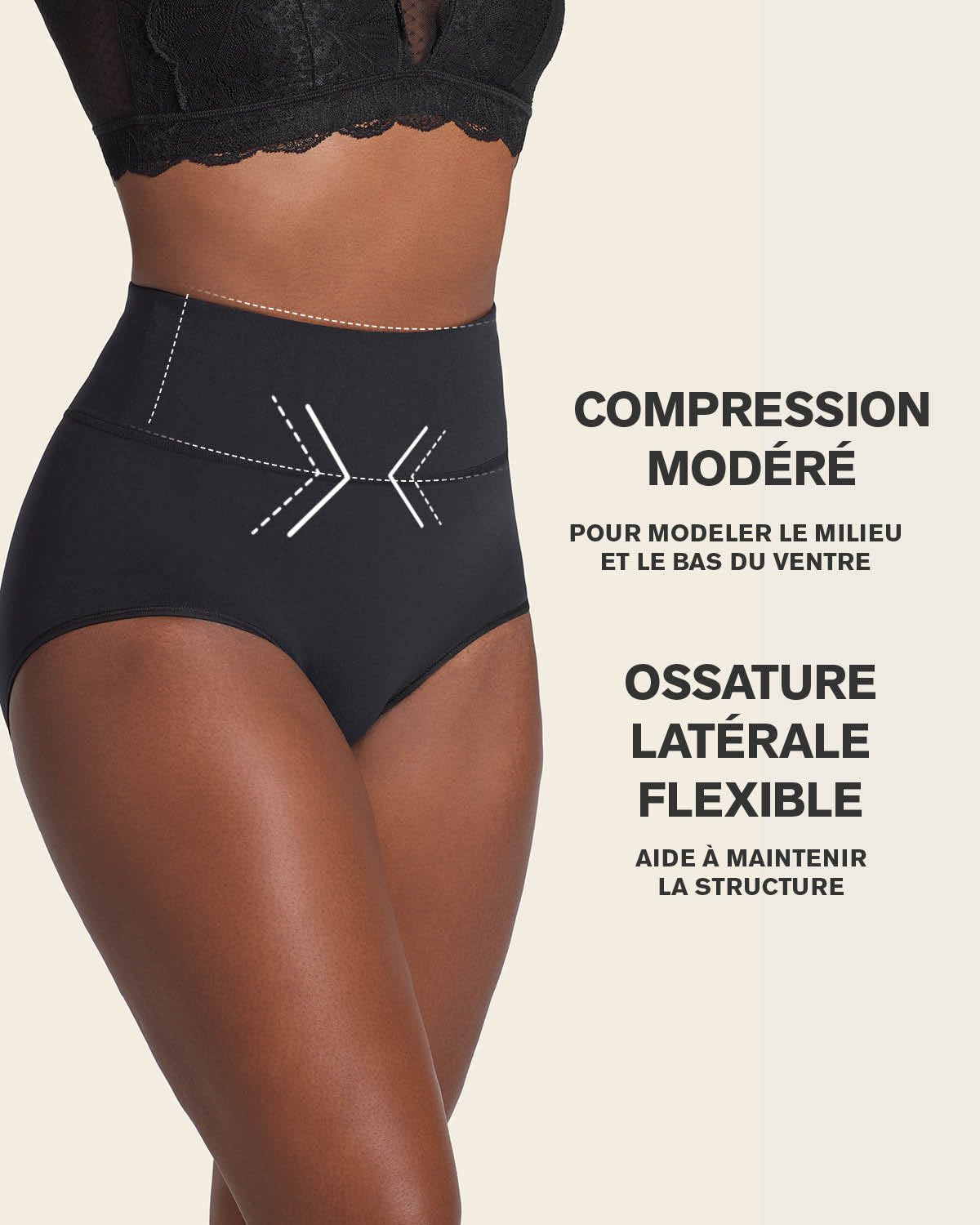 High-waisted classic smoothing brief#color_700-black