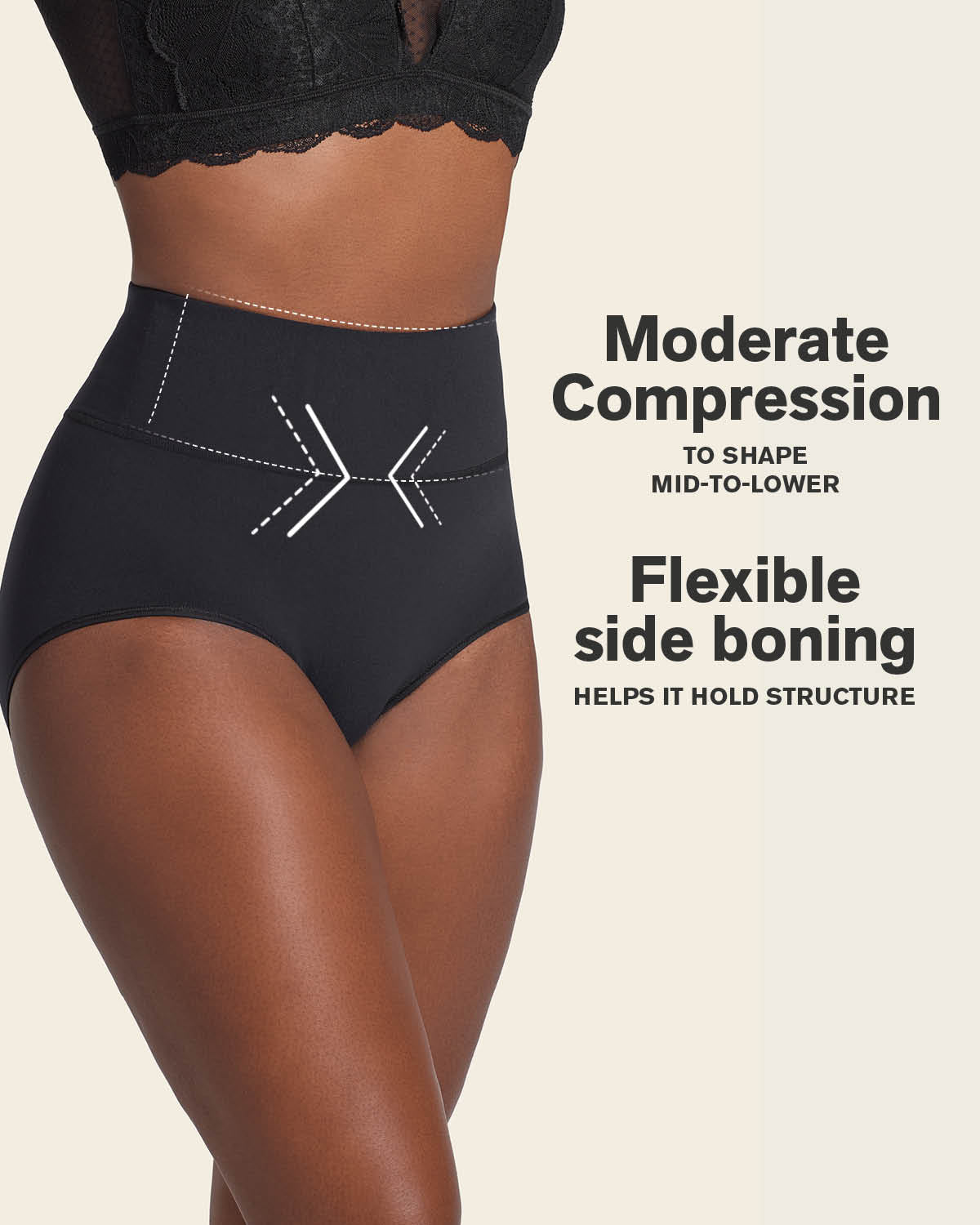 High-waisted classic smoothing brief#color_700-black