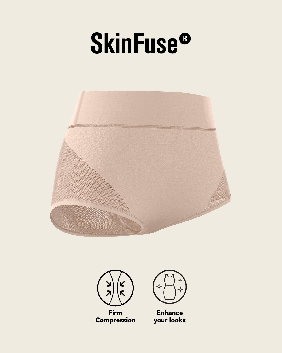 High-waisted classic smoothing brief#color_802-nude