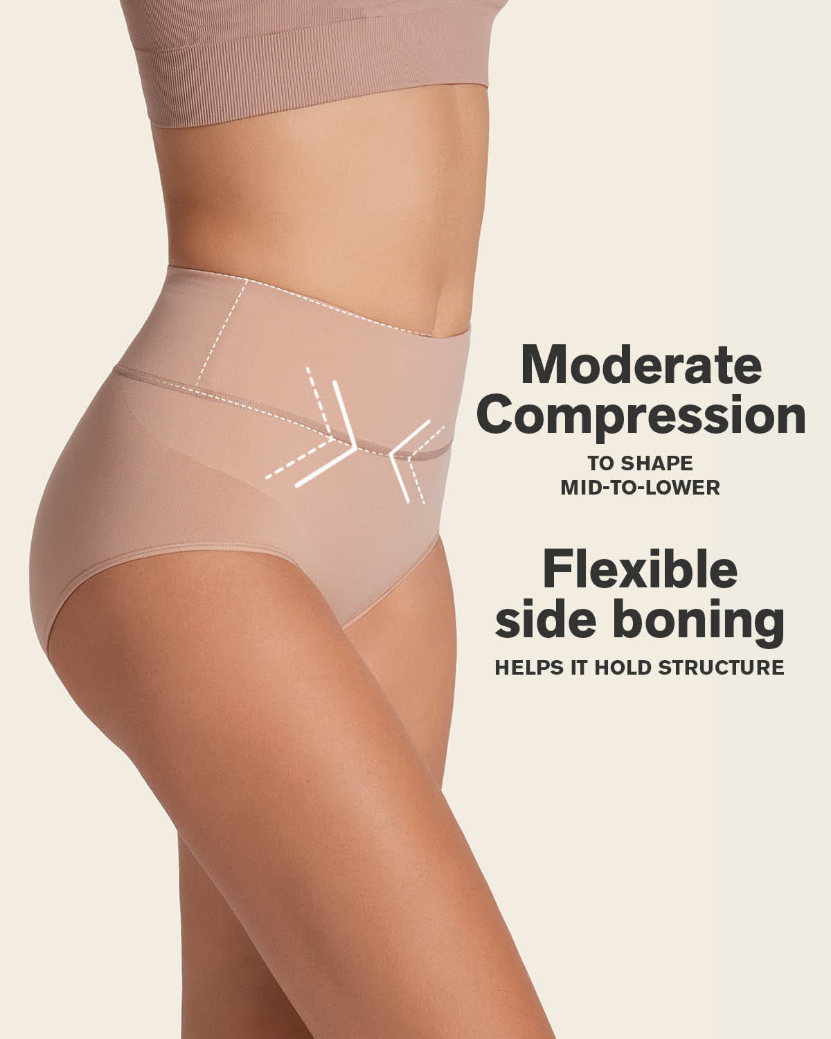 High-waisted classic smoothing brief#color_852-soft-natural