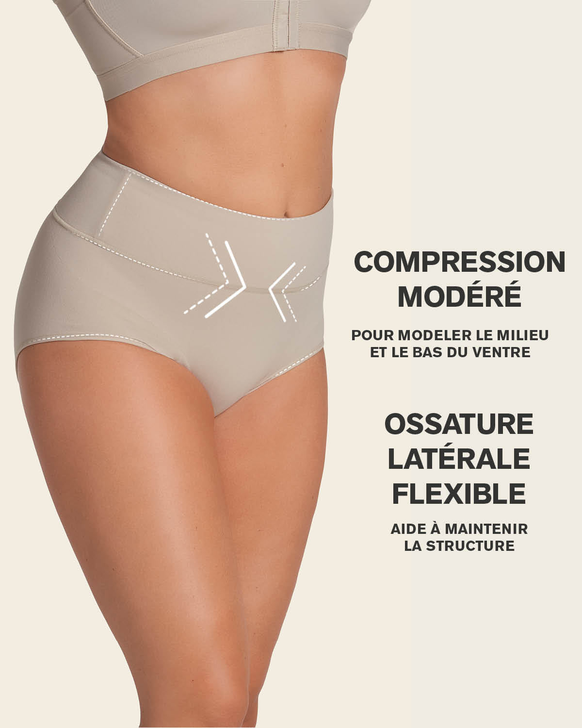 High-waisted classic smoothing brief#color_802-nude