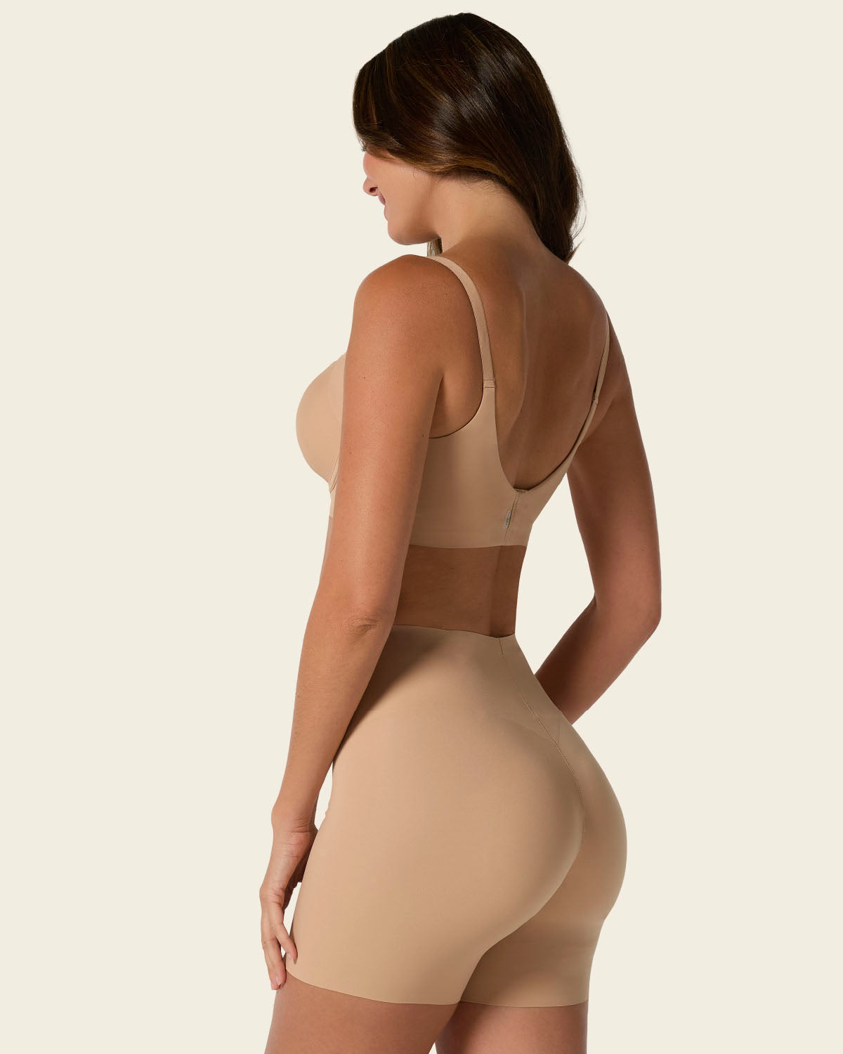 Undetectable padded butt lifter shaper short#color_801-golden-beige