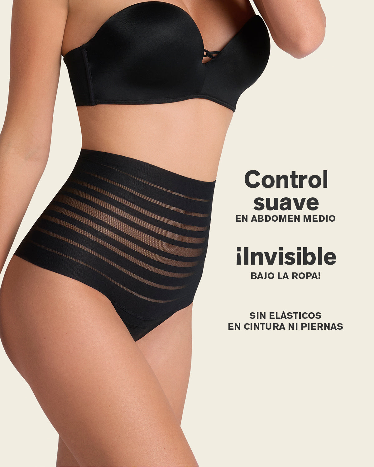Lace stripe high-waisted cheeky hipster panty#color_700-black