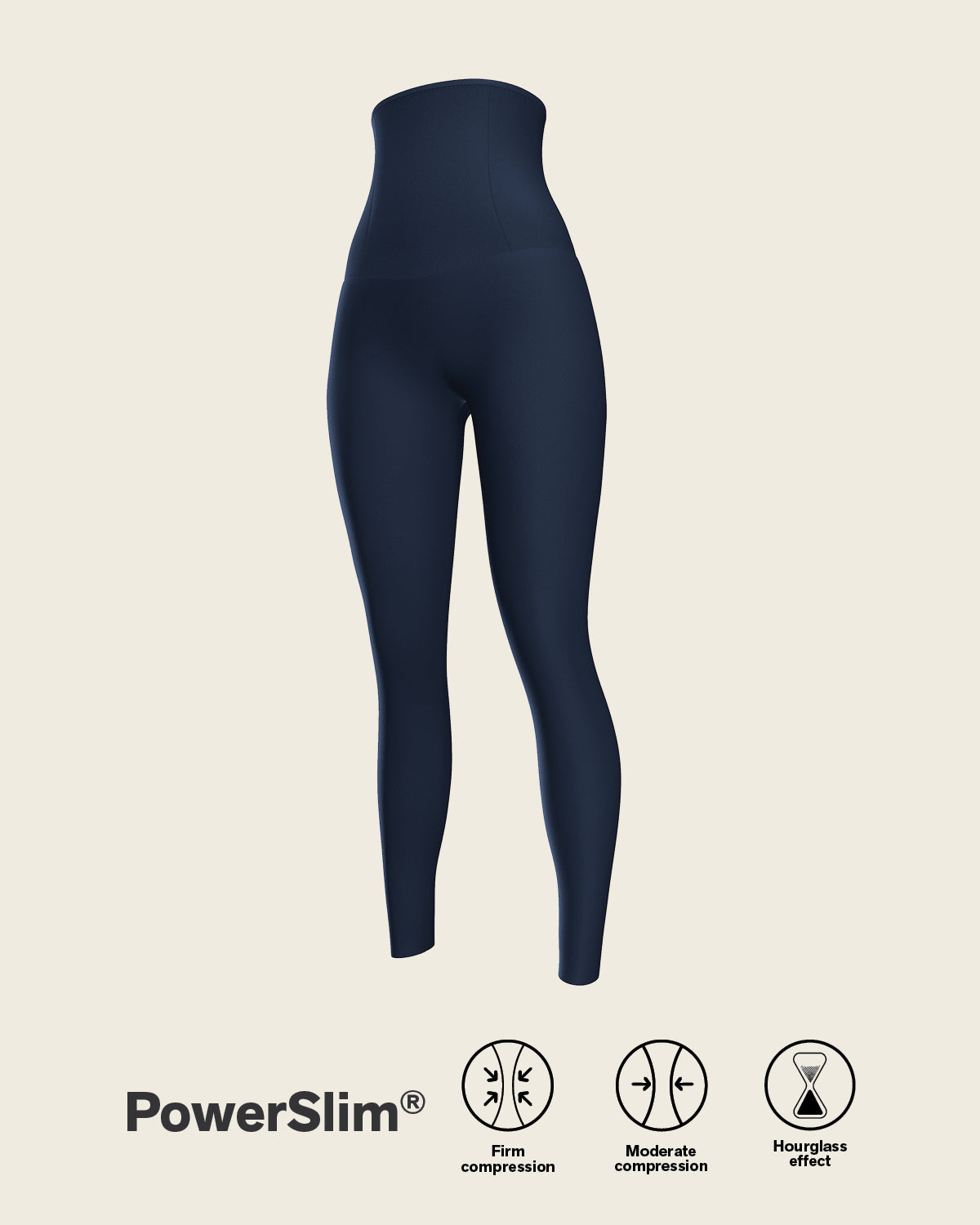 Extra high waisted firm compression legging#color_b55-dark-blue