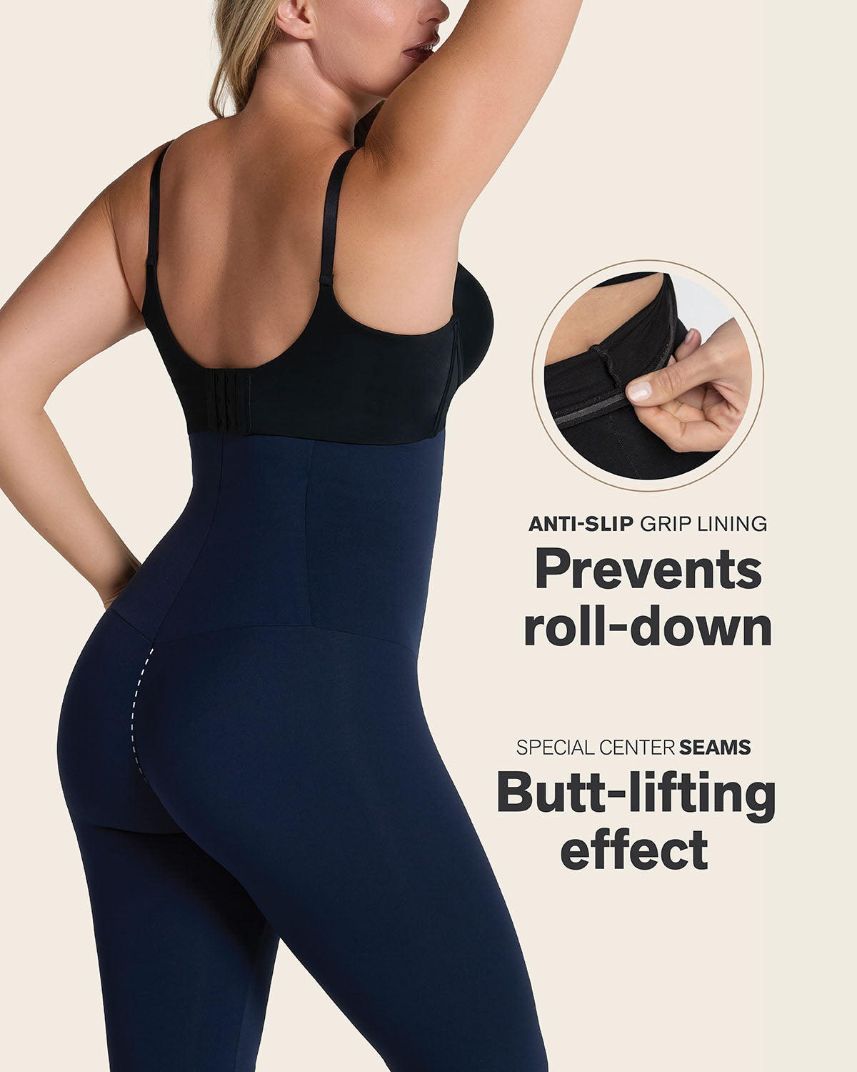 Extra high waisted firm compression legging#color_b55-dark-blue