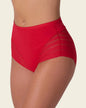 Lace stripe undetectable classic shaper panty#color_323-red