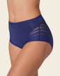 Lace stripe undetectable classic shaper panty#color_536-blue