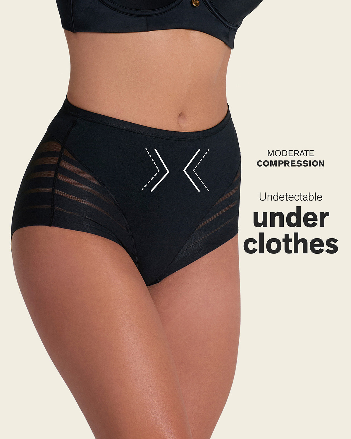 2-Pack Stripe Undetectable Lace Classic Shaper Panties#color_s04-black