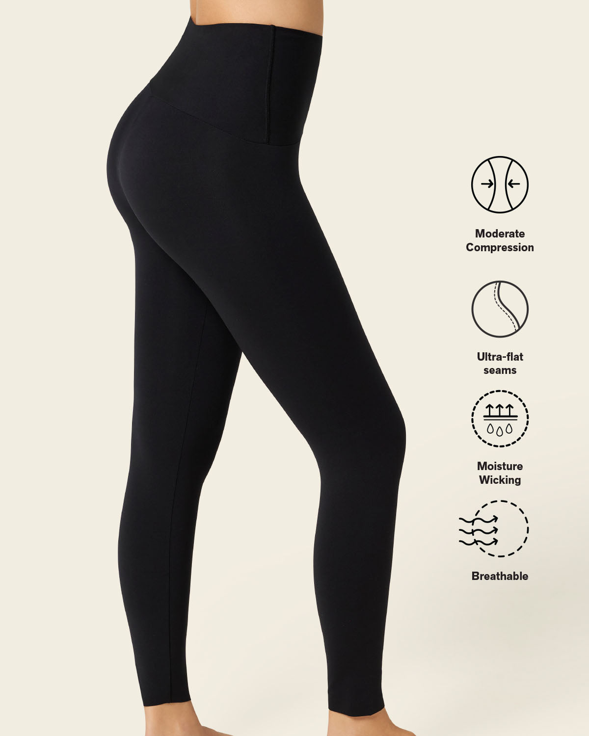 Super-soft moderate compression butt lift legging activelife#color_700-black