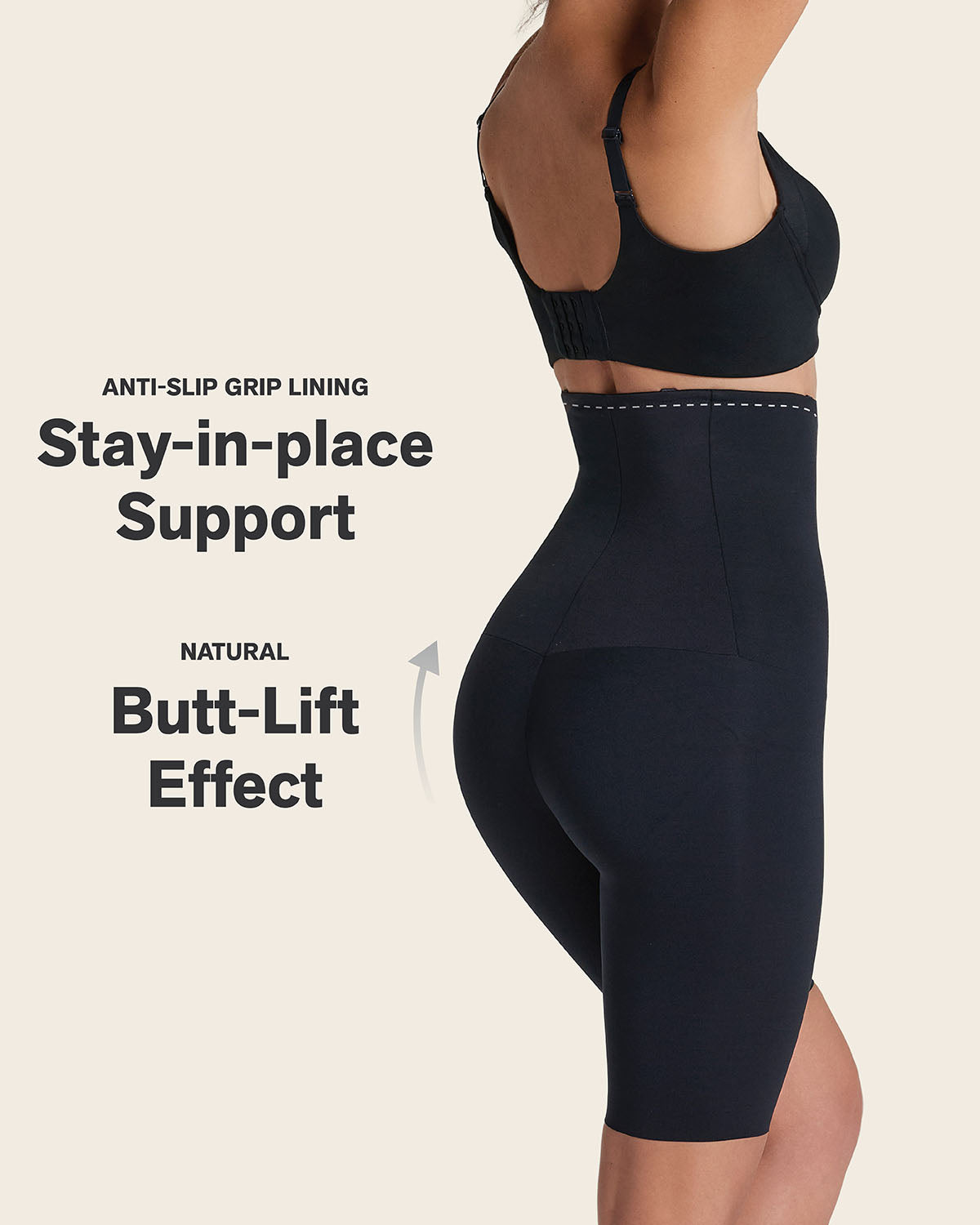 Extra high waisted firm shaper short#color_700-black