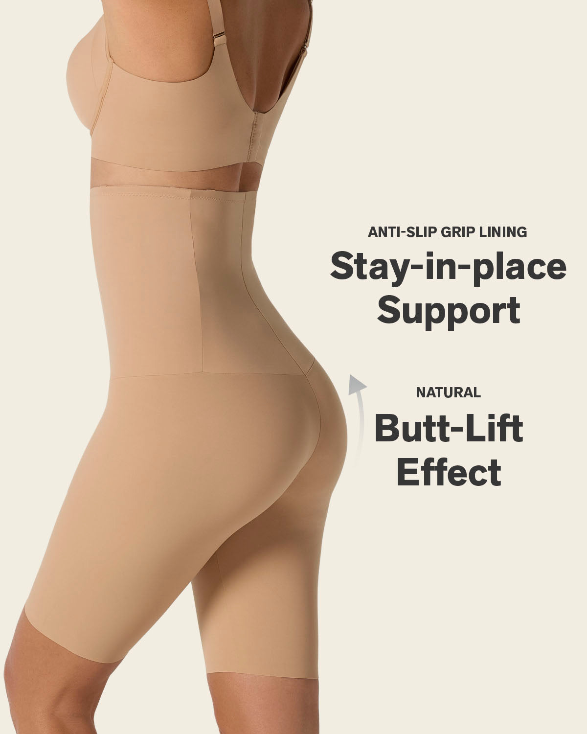 Extra High Waisted Firm Shaper Short#color_801-golden-beige