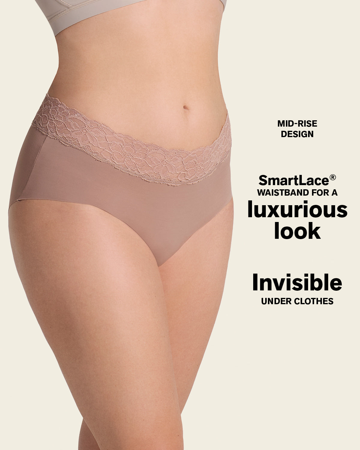 Ultra light lace trim hipster panty#color_857-brown