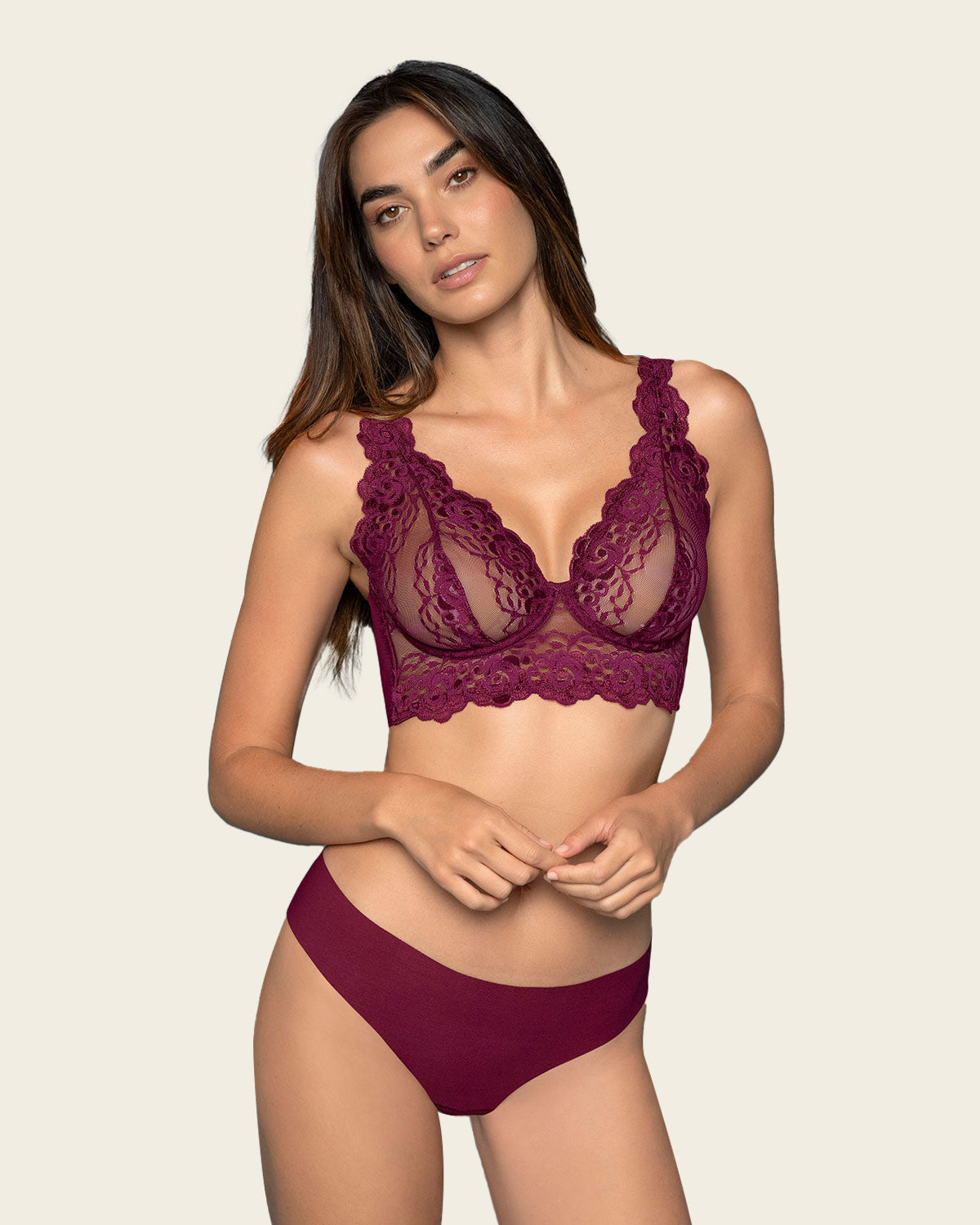 No Ride-Up Seamless Thong Panty#color_430-plum