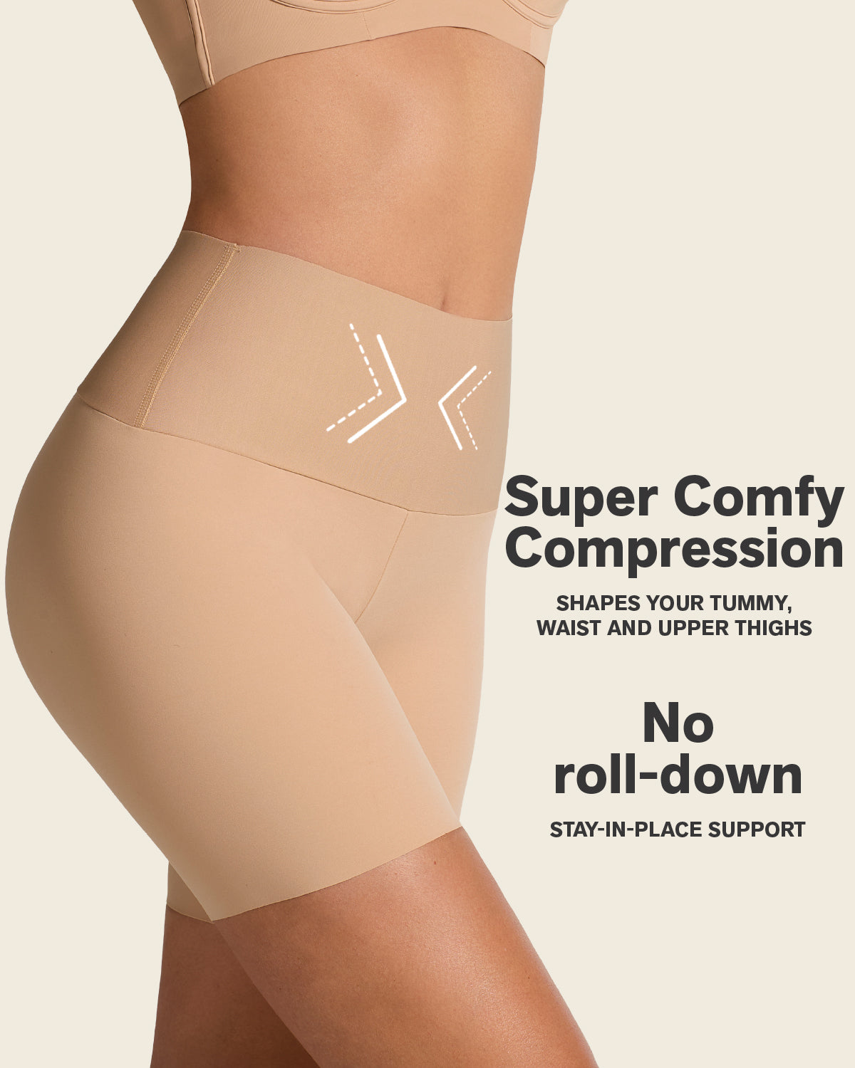 Stay-in-place seamless slip short#color_801-golden-beige