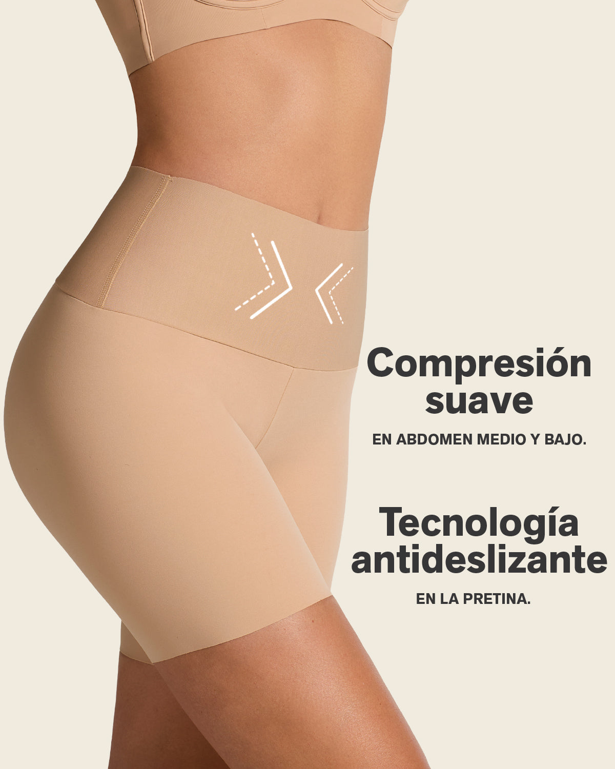 Stay-in-place seamless slip short#color_801-golden-beige