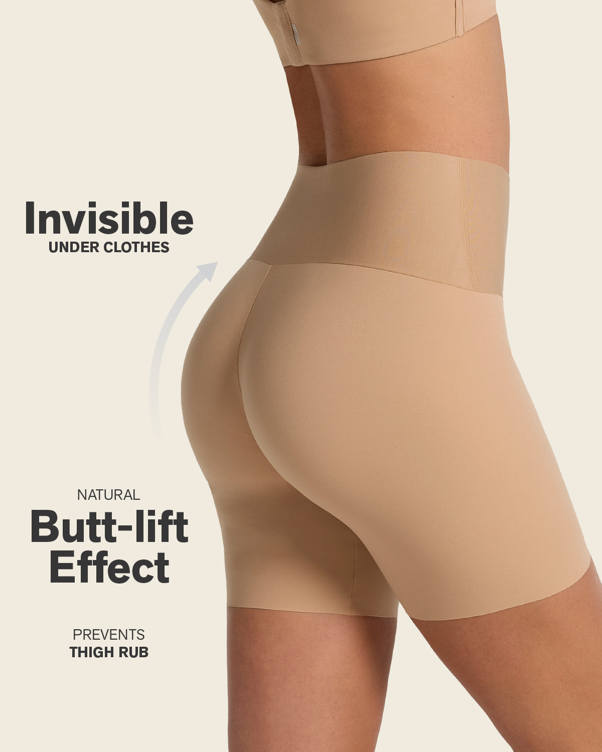 Stay-in-place seamless slip short#color_801-golden-beige