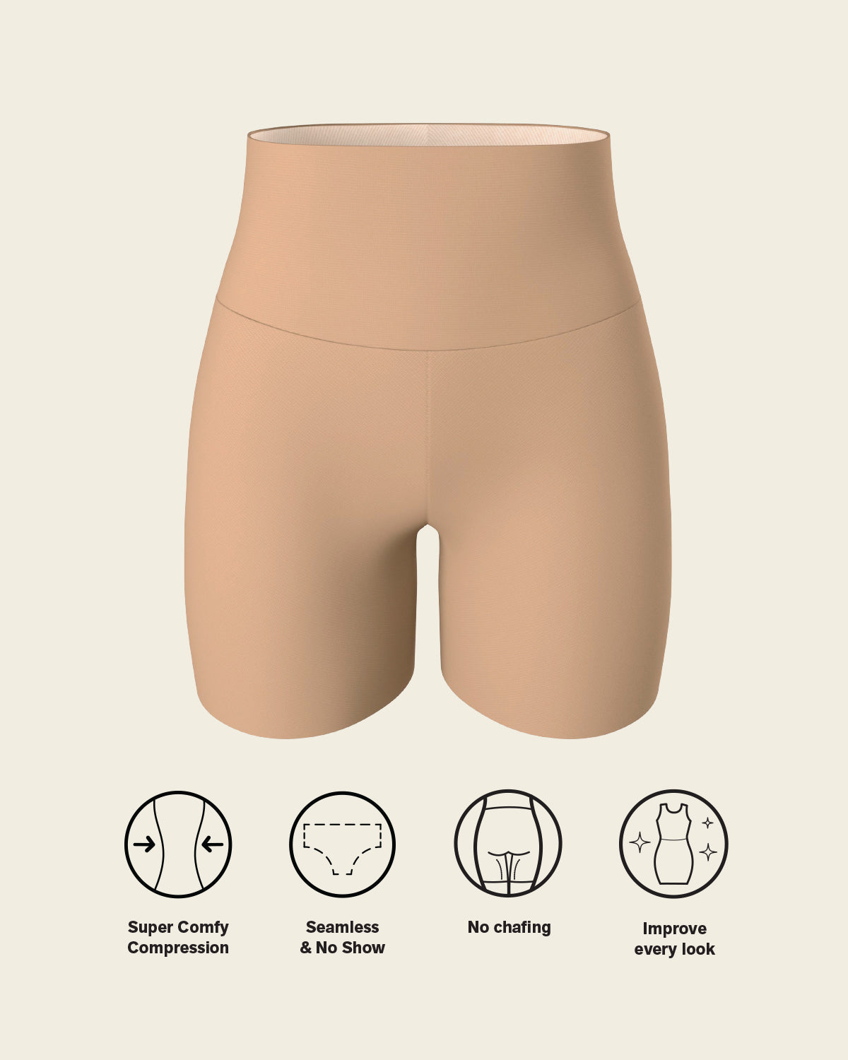 Stay-in-place seamless slip short#color_801-golden-beige