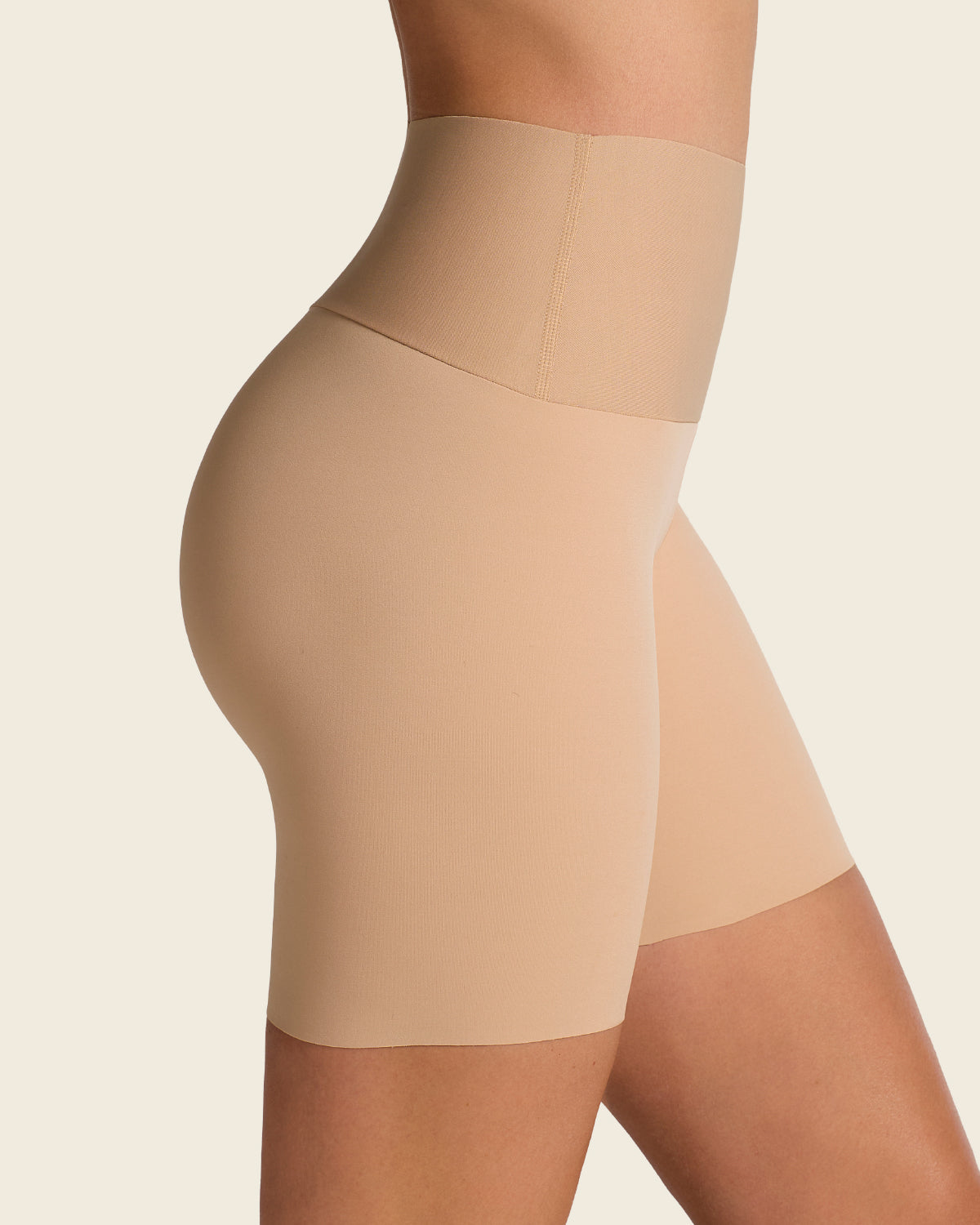 Stay-in-place seamless slip short#color_s03-golden-beige-black