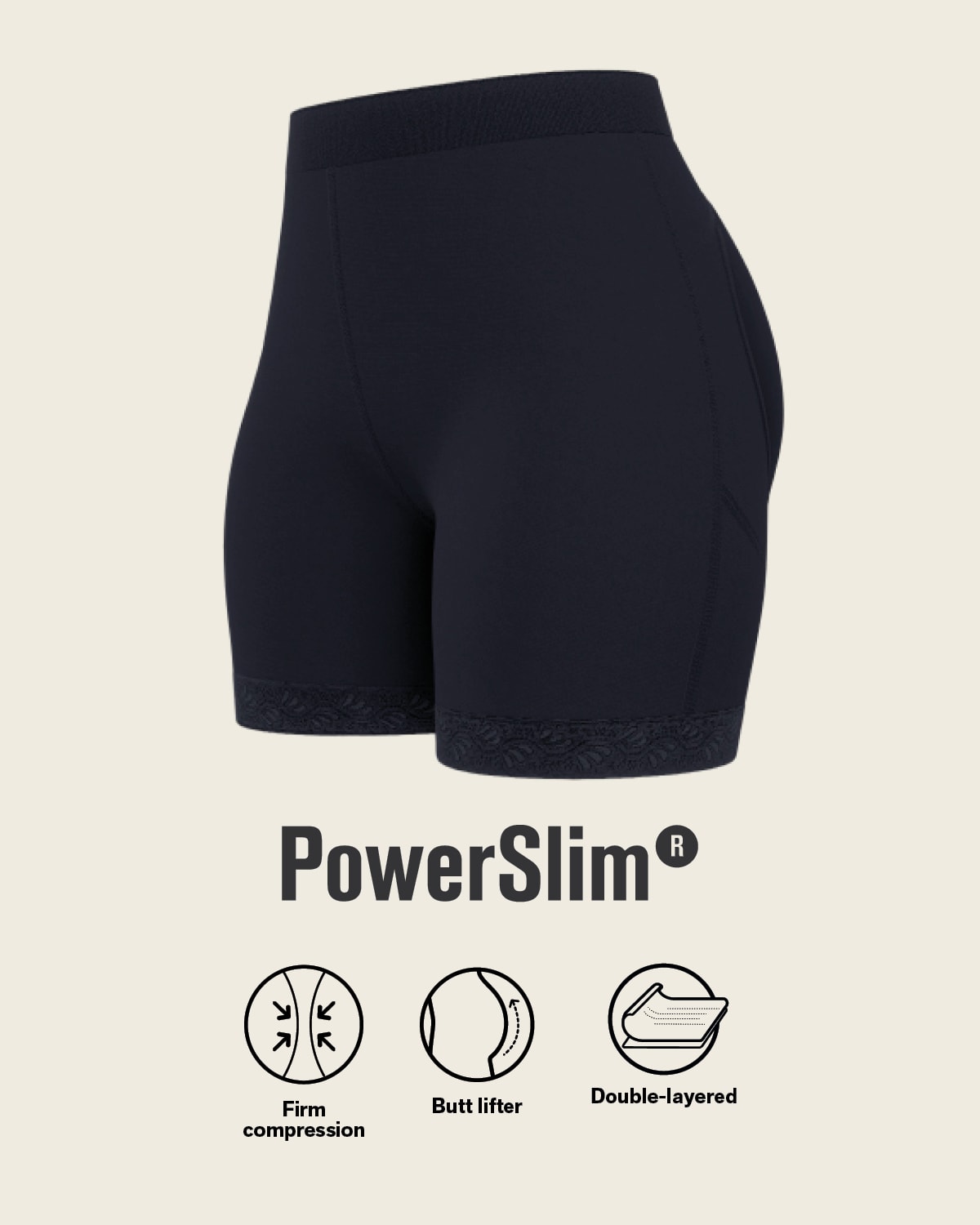 Mid-rise sculpting butt lifter shaper short#color_700-black