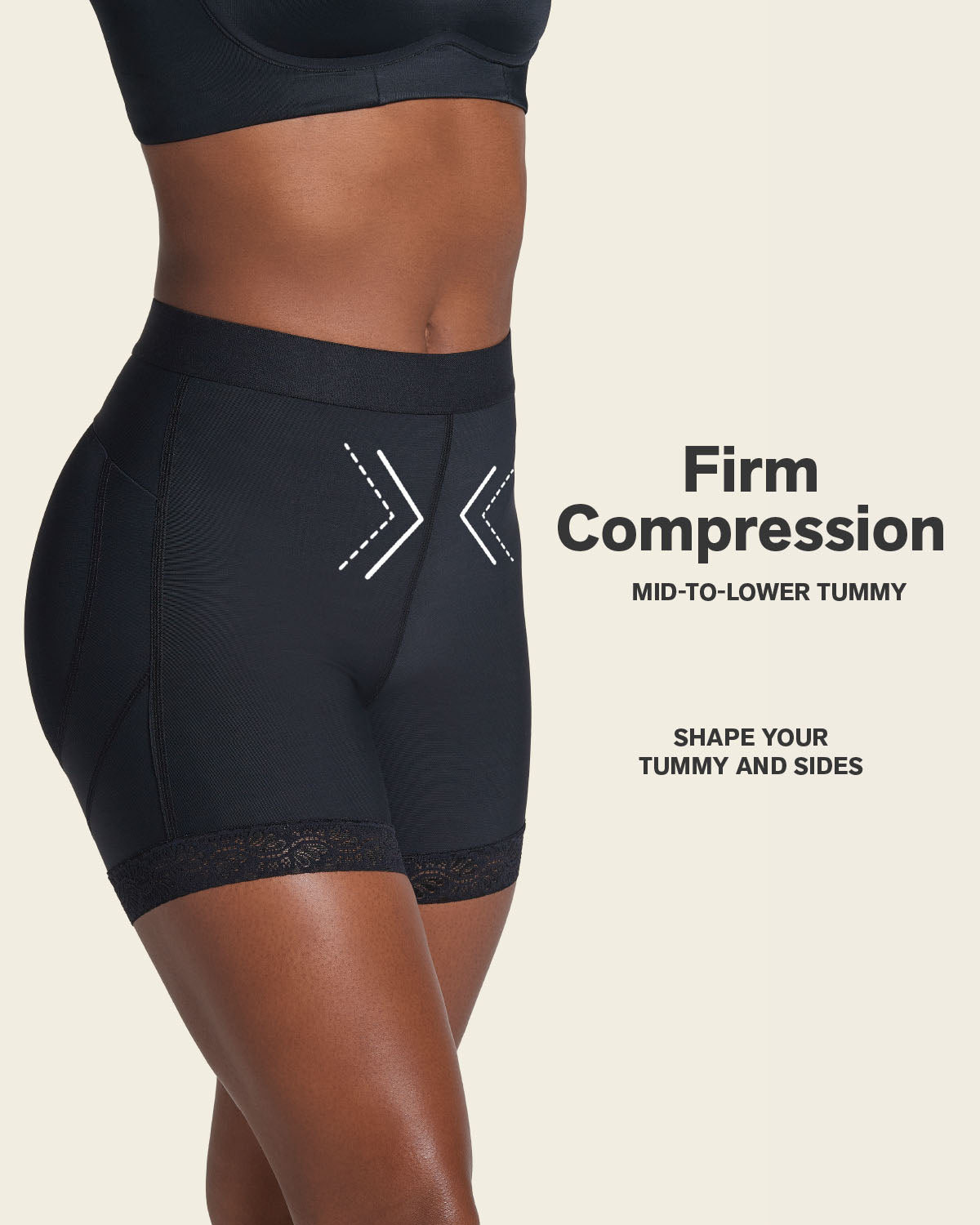 Mid-rise sculpting butt lifter shaper short#color_700-black