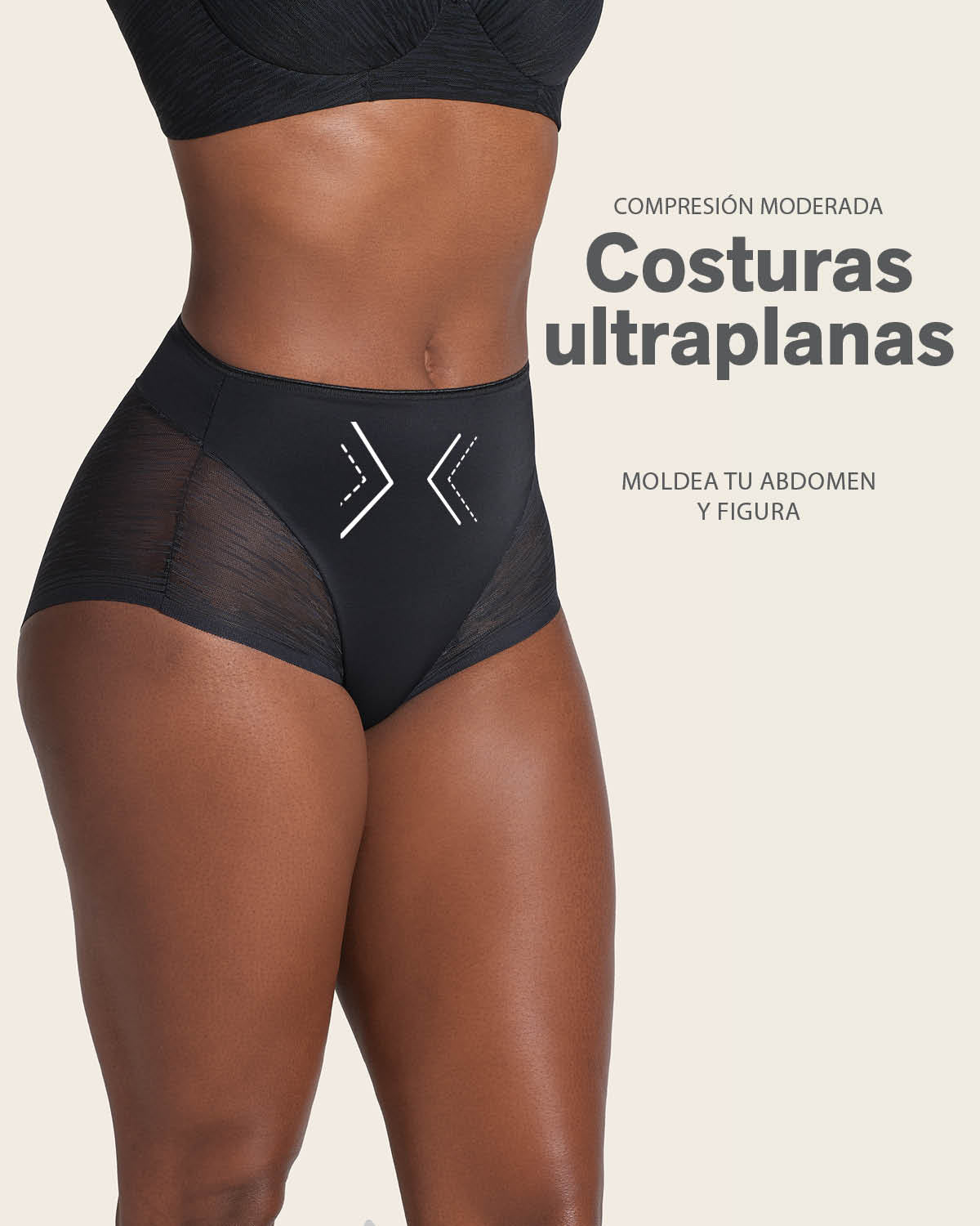 High-Waisted Sheer Lace Shaper Panty#color_700-black