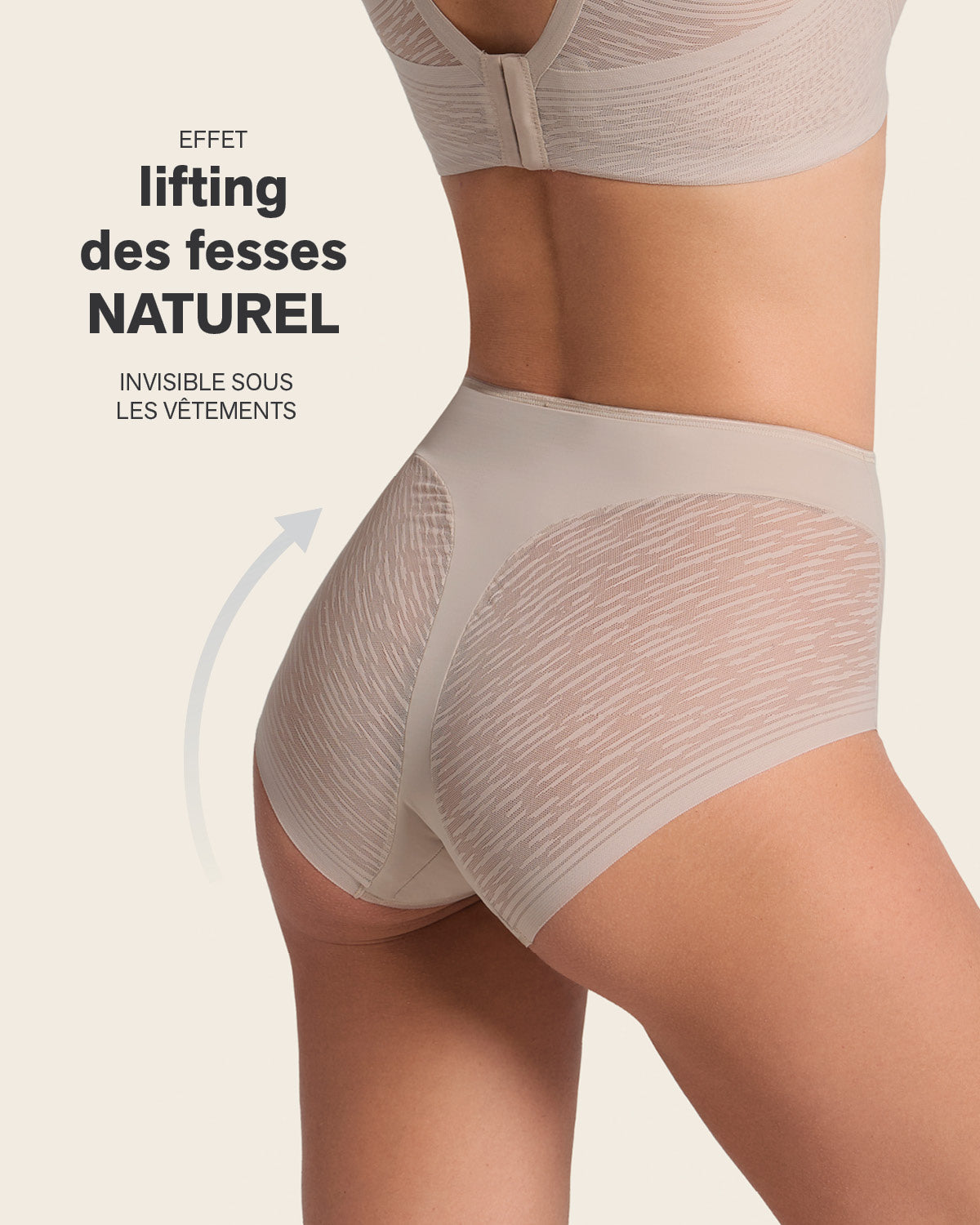 High-waisted sheer lace shaper panty#color_s01-black-nude