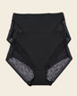 High-waisted sheer lace shaper panty#color_700-black