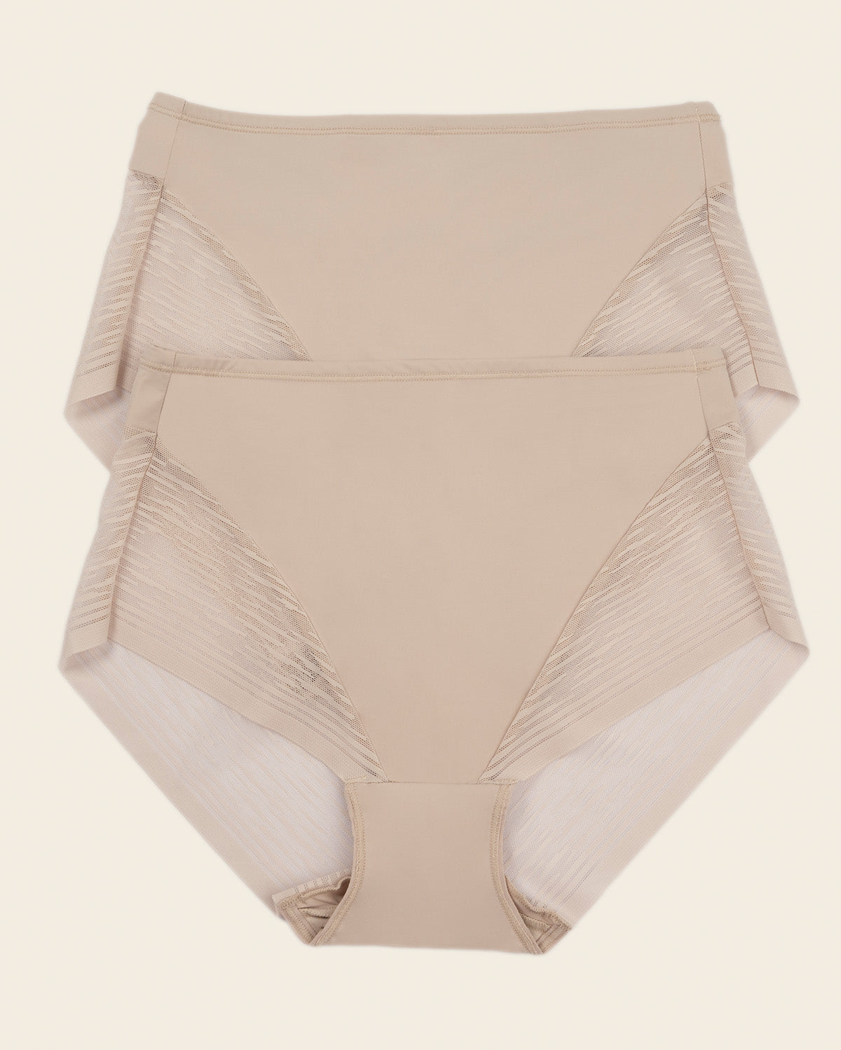 High-waisted sheer lace shaper panty#color_802-nude